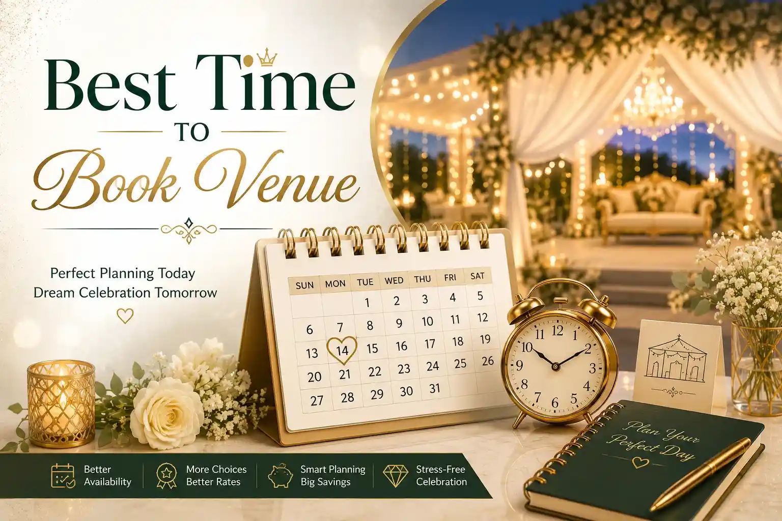 Best Time to Book a Wedding Venue for Events