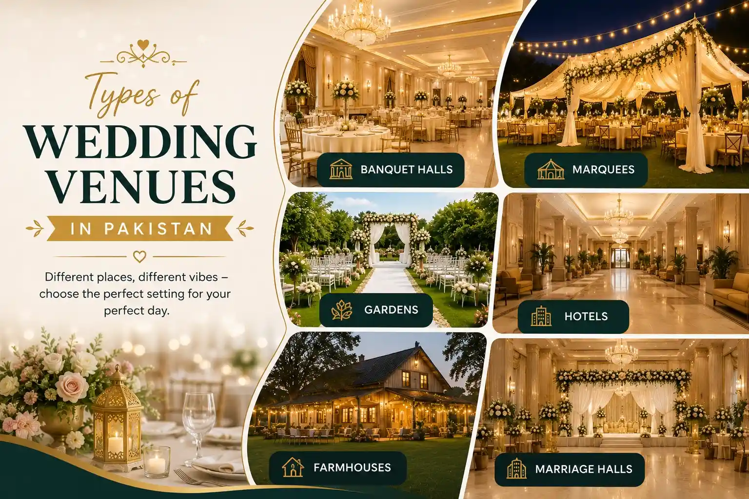 Different Types of Wedding Venues in Pakistan for Perfect Events