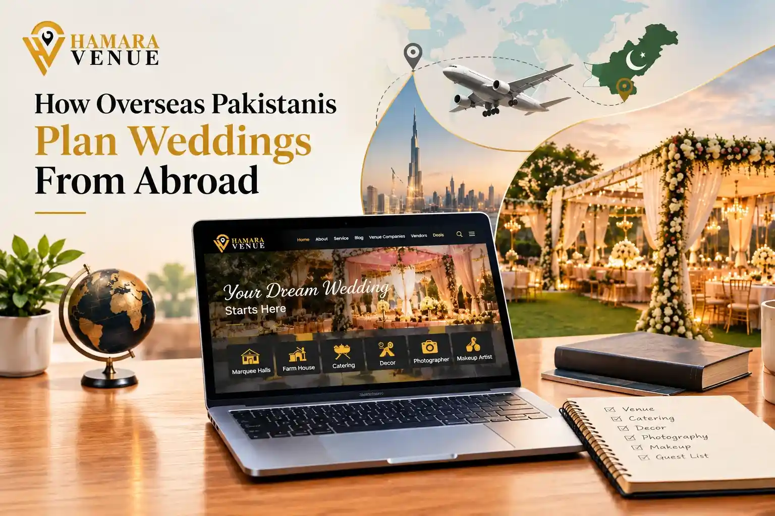 Planning a Wedding in Pakistan From Abroad? Complete Guide to Booking Venues & Event Services Online