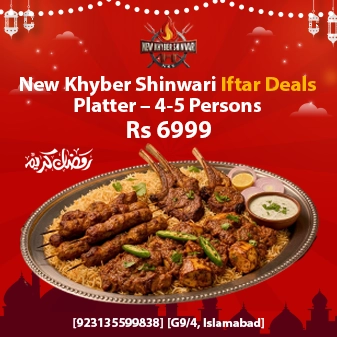 New Khyber Shinwari Iftar Deals Platter – 4-5 Persons