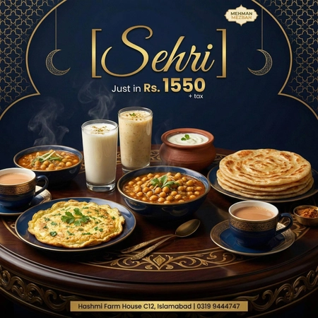 Ramadan Sehri Deals 2026 at Mehman Mezban Islamabad