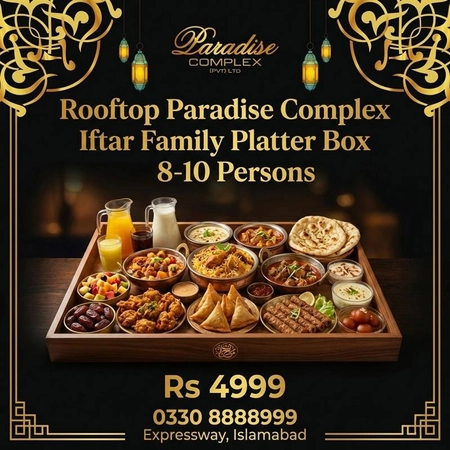 Rooftop Paradise Complex Iftar Family Platter Box – 8-10 Persons