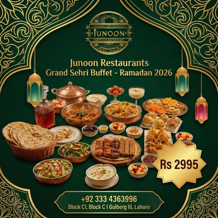 Junoon Restaurants Grand Sehri Buffet - Ramadan 2026